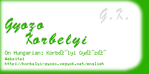 gyozo korbelyi business card